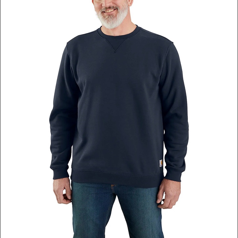 Carhartt Marquette Men's New Navy Loose Fit Crewneck Sweatshirt-size Med *NWOT*
